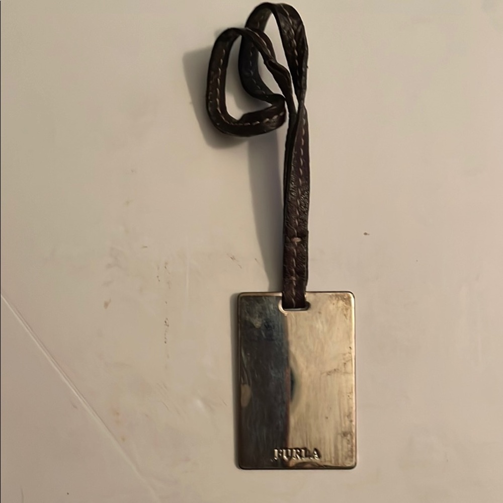 Furla Silver and Brown Bag charm